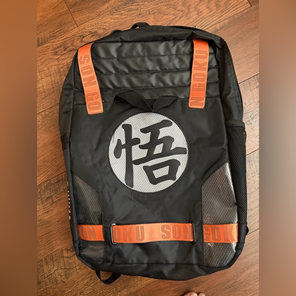 Dragon Ball Z Son Goku's Symbol Built-Up Backpack Toei Anime Travel School EUC